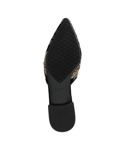 The Goldfinch 15 Mule - Black Gold Starburst Velvet