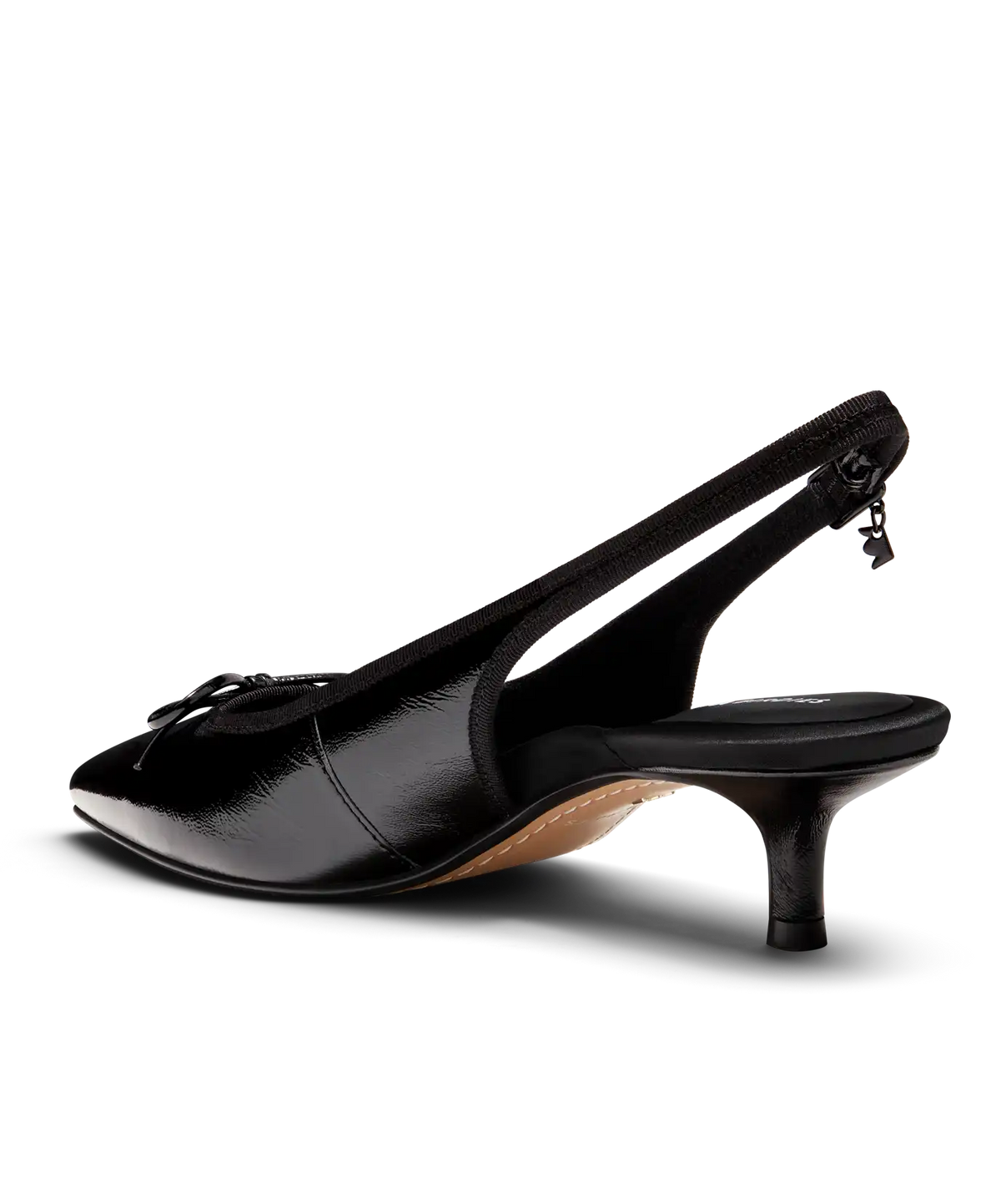 The Goldfinch Kitten Heel - Black Patent Leather