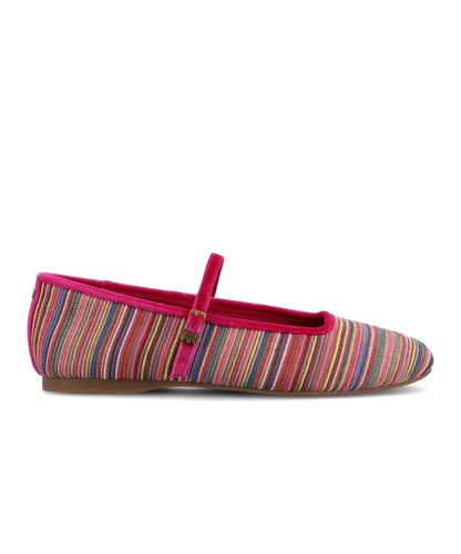 The Hummingbird Mary Jane Grosgrain - Hot Pink Multi Stripe