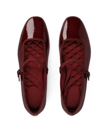 The Hummingbird  Mary Jane - Burgundy Patent