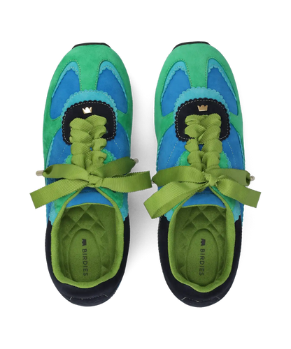 The Speedbird - Multi Cyan Suede